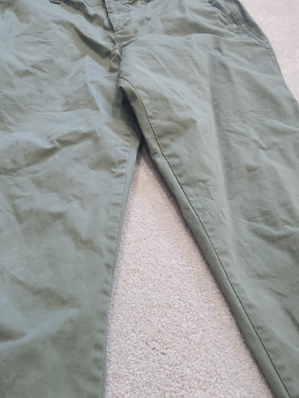 GAP Olive Green Girlfriend Khaki Pants - Picture 2 of 10